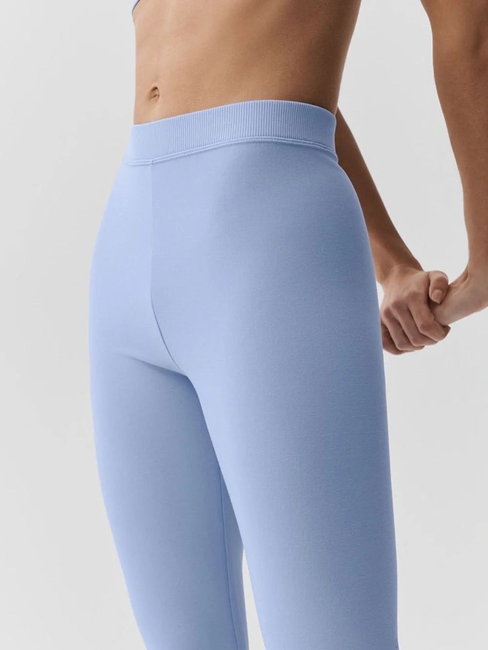 ALO Yoga Alosoft Light Provence Blue High-Rise Capri Leggings